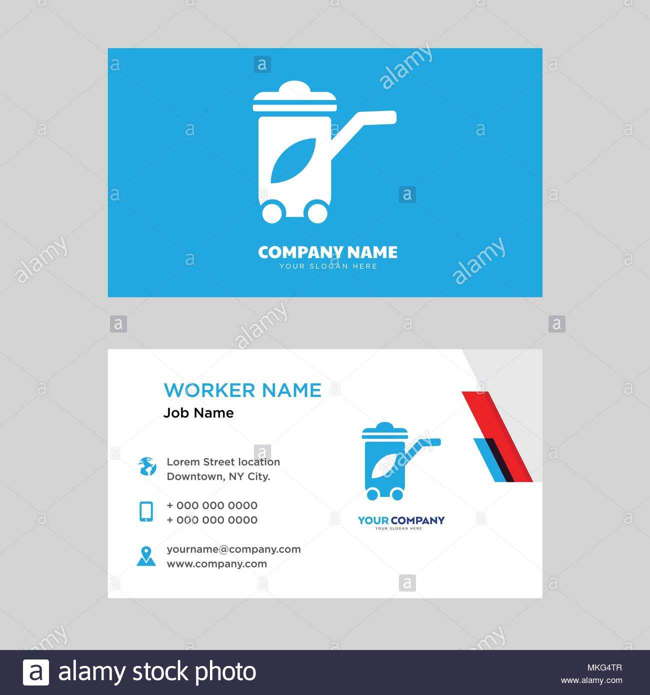 Recycling Bin Business Card Design Template, Visiting For In Bin Card Template