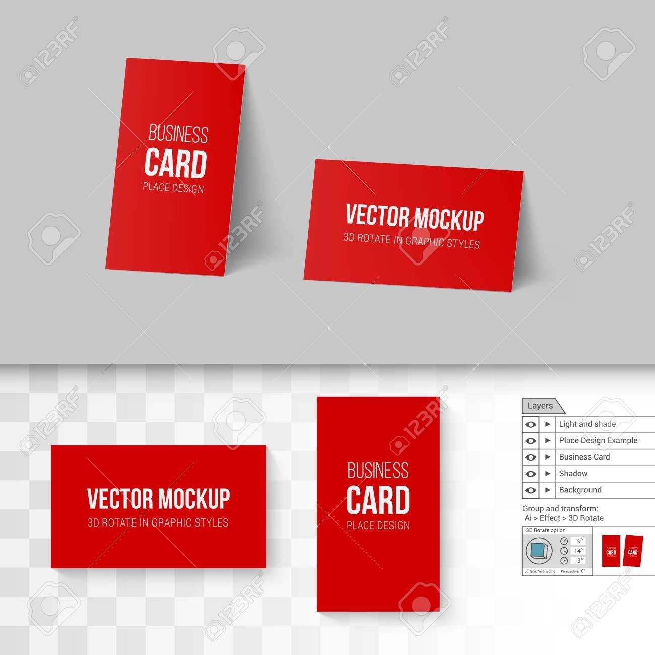 Red Business Cards Template. Corporate Identity. Branding Mock.. Pertaining To Transparent Business Cards Template