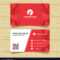 Red Geometric Business Card Template regarding Calling Card Free Template