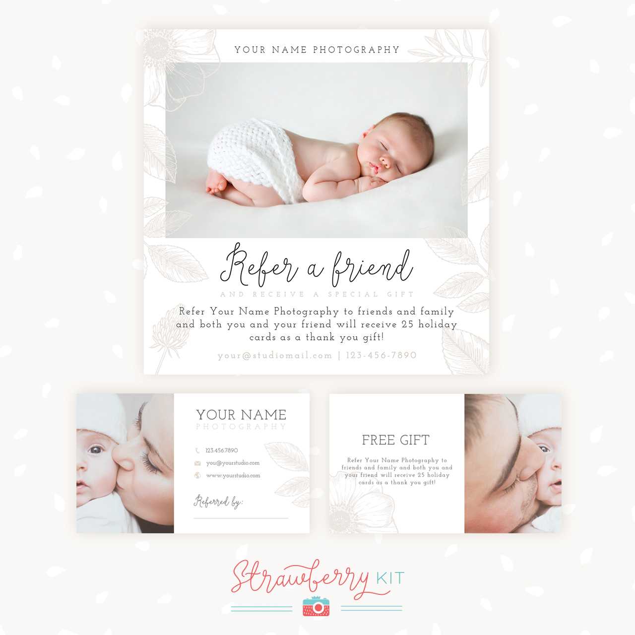 Refer A Friend Photography Template | Bonus Business Cards Throughout Referral Card Template Free