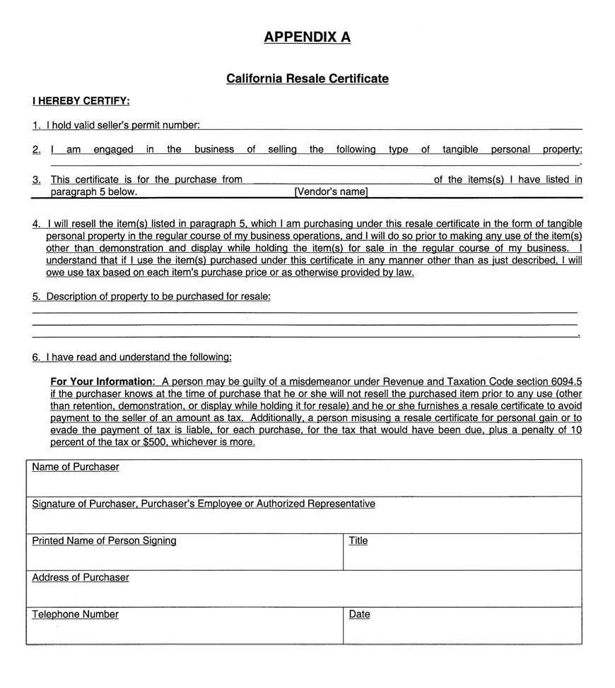 Regulation 1668 Inside Resale Certificate Request Letter Template