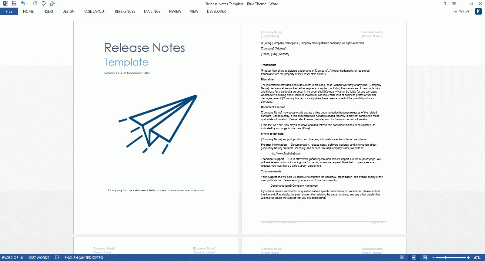 Release Notes Templates With Software Release Notes Template Word