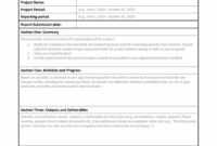 Research Project Progress Report Template - Atlantaauctionco for Research Project Progress Report Template