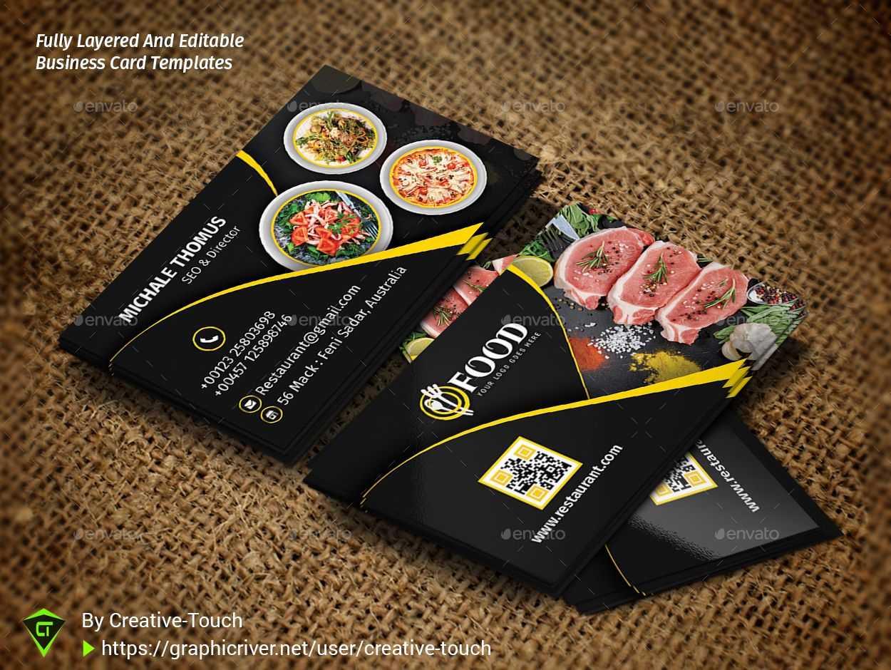 Restaurant Business Card Examples Letters Free Download Inside Restaurant Business Cards Templates Free