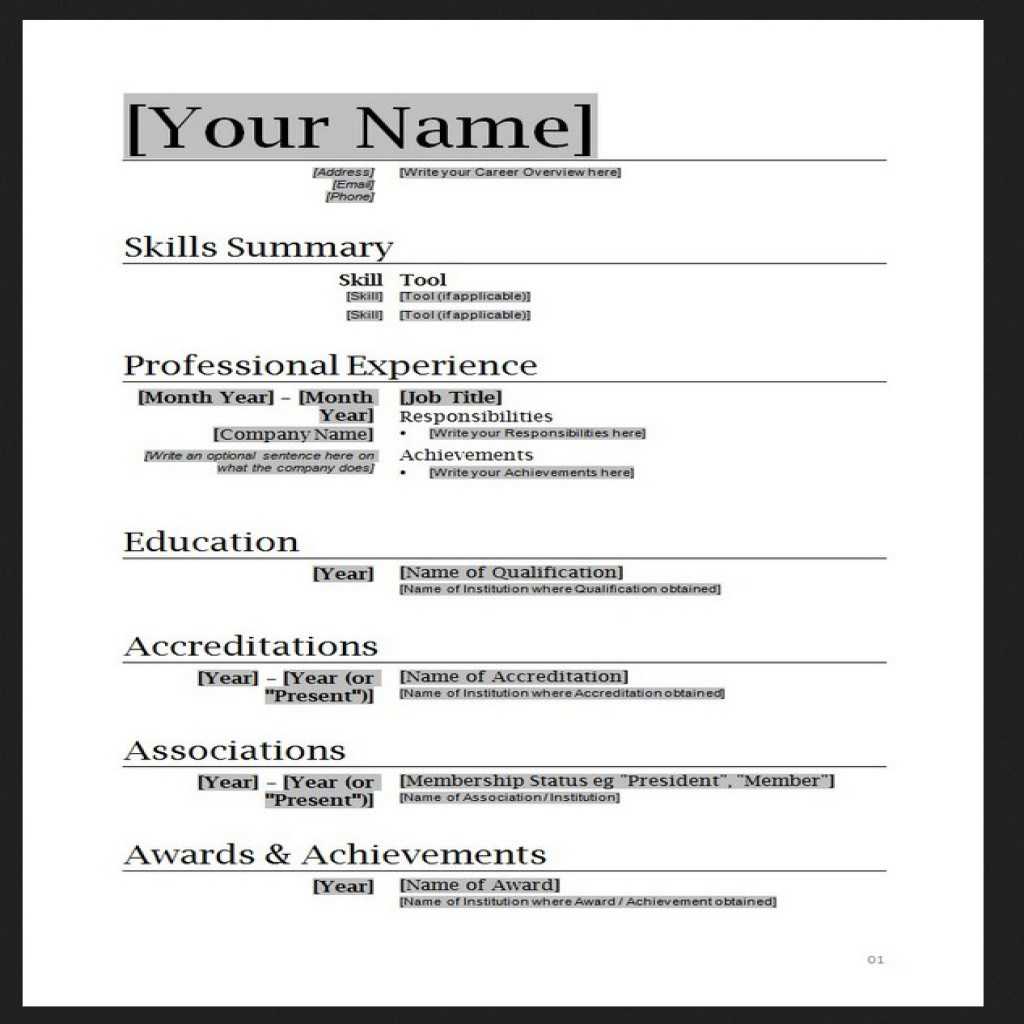 using microsoft word to make your own resume template