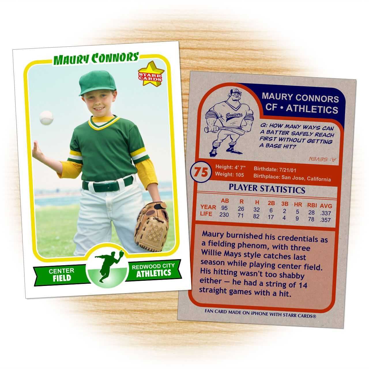 Custom Baseball Cards Template