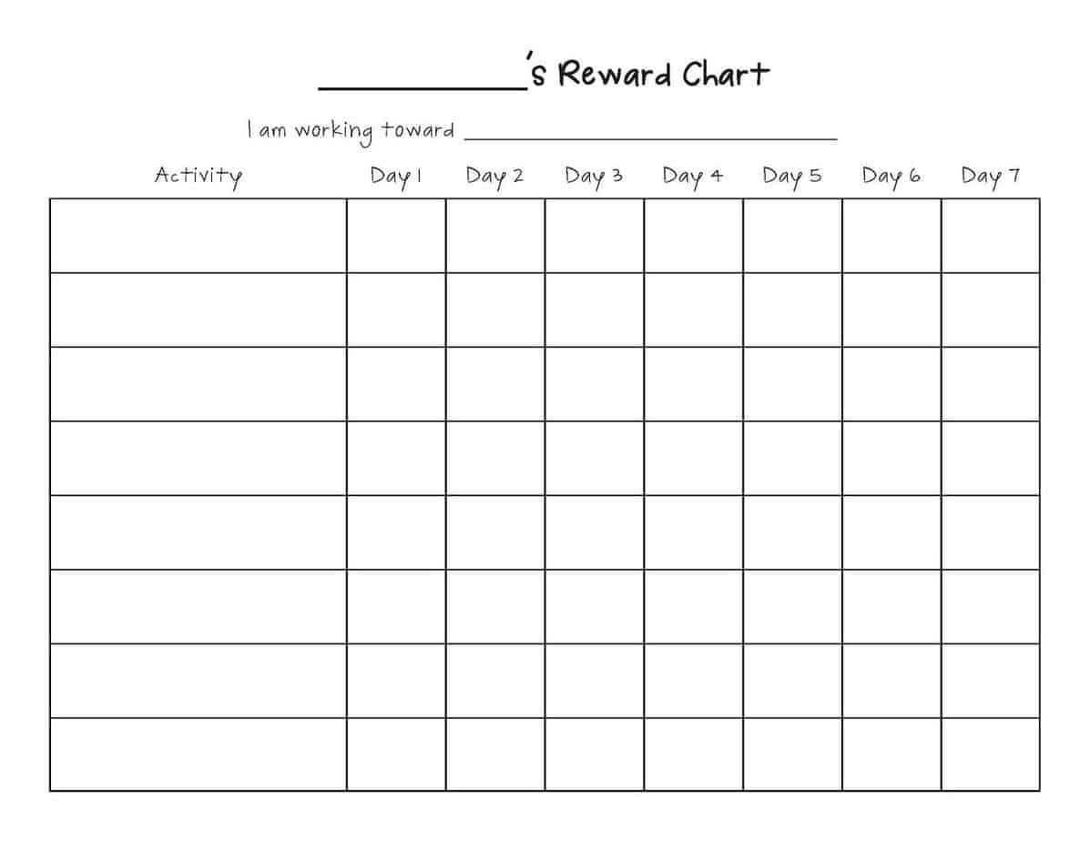 Reward Chart Templates - Word Excel Fomats Pertaining To Reward Chart Template Word