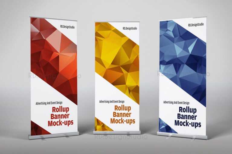 Download Roll Up Banner Mock-Ups | Rollup Banner, Pop Up Banner, Banner with Retractable Banner Design ...