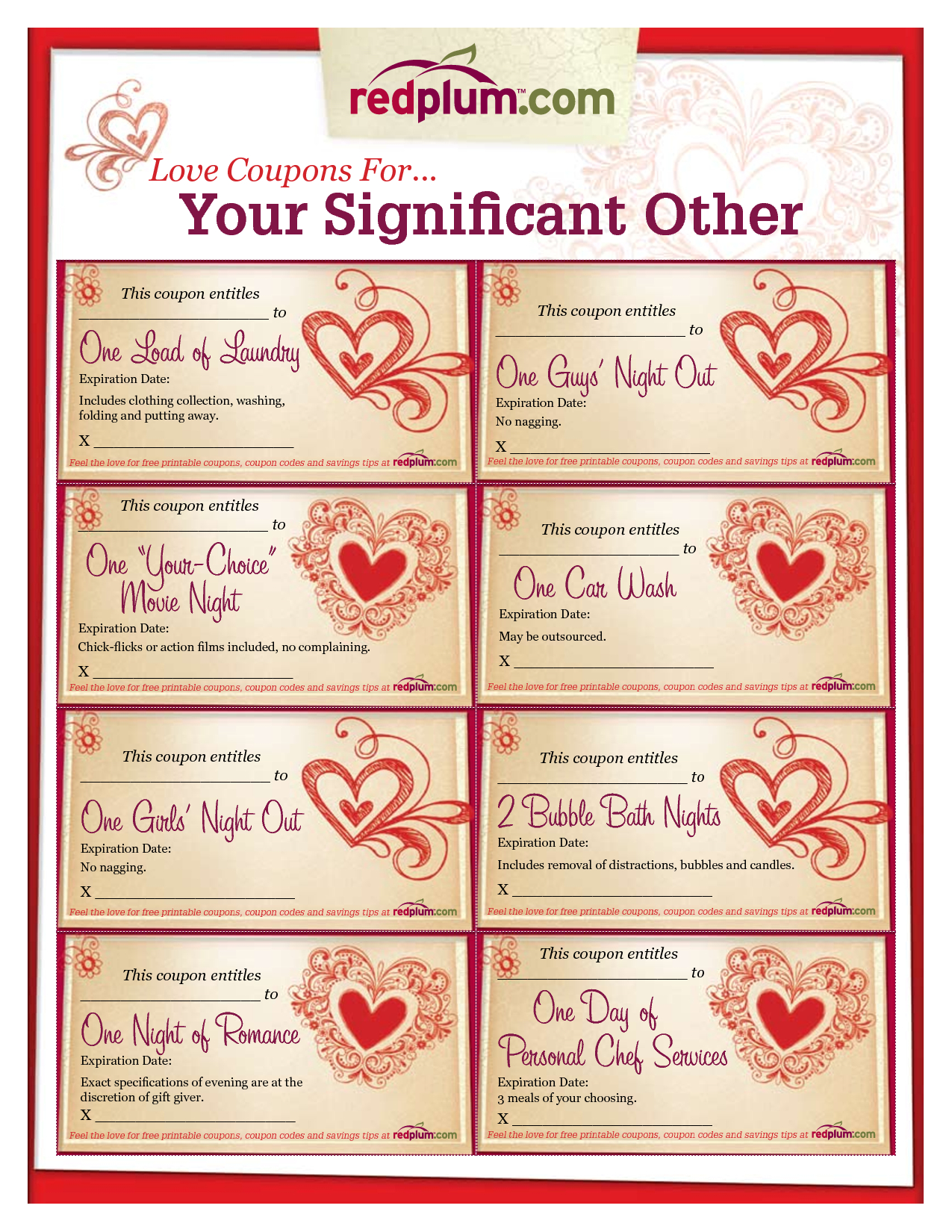 Romantic Love Coupon Template Printable | Love Coupons For Within Love Coupon Template For Word