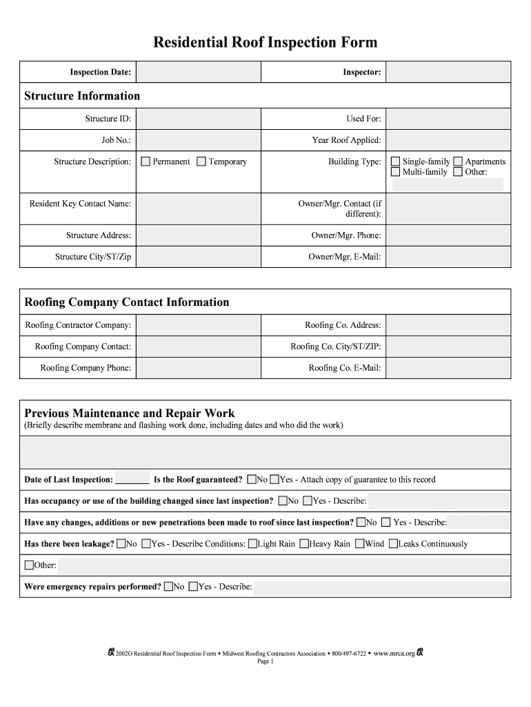 Roof Inspection Form - Fill Online, Printable, Fillable With Regard To Roof Inspection Report Template