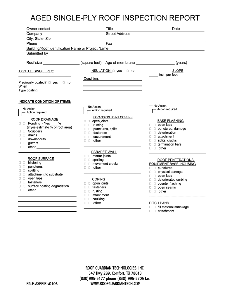 Roof Inspection Report Fillable – Fill Online, Printable For Roof Inspection Report Template