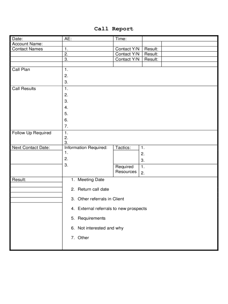 Sales Call Report Template – 3 Free Templates In Pdf, Word Within Sales Call Report Template