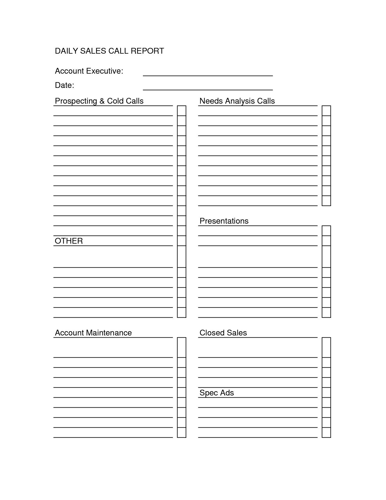 Sales Call Report Templates – Word Excel Fomats Regarding Daily Sales Call Report Template Free Download