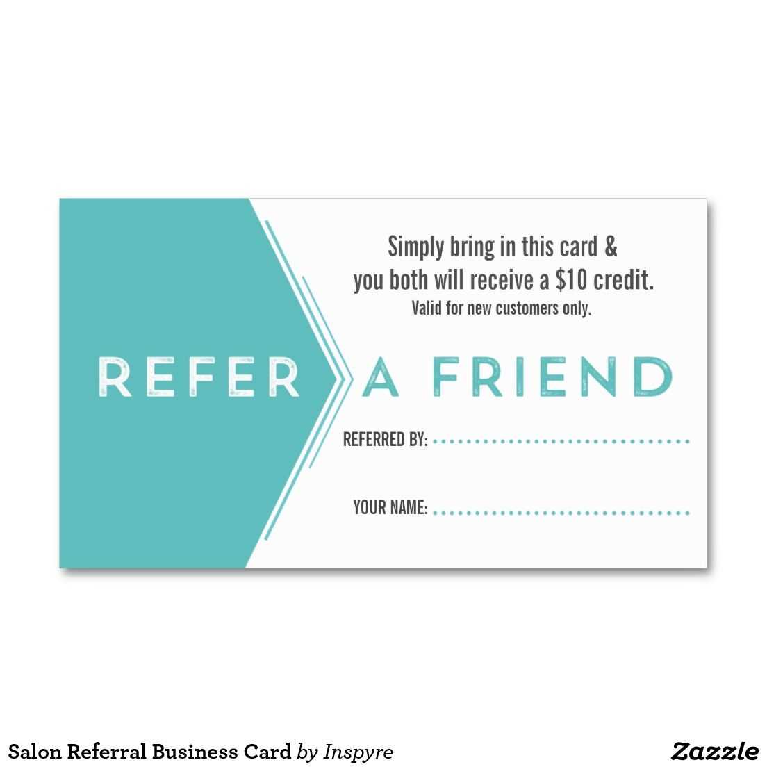 Salon Referral Business Card | Zazzle | Referral Cards In Referral Card Template Free