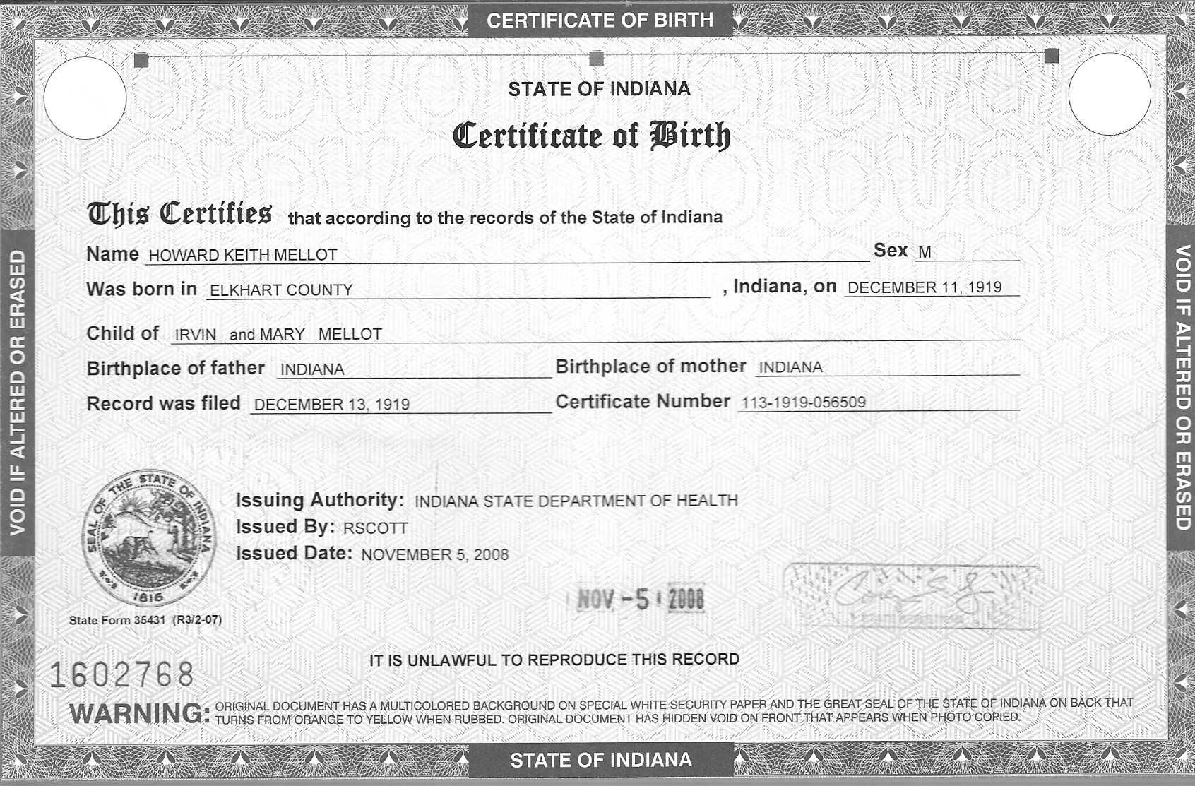 Sample Blank Birth Certificate Fresh Fake Template Free In Editable Birth Certificate Template