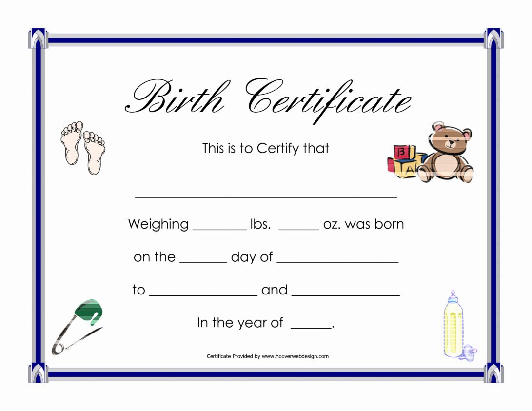 Sample Blank Birth Certificate Fresh Fake Template Free Regarding Birth Certificate Template For Microsoft Word
