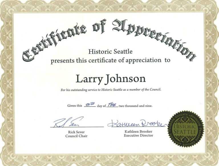 Sample Certificate Of Appreciation For Service Rendered Inside Long