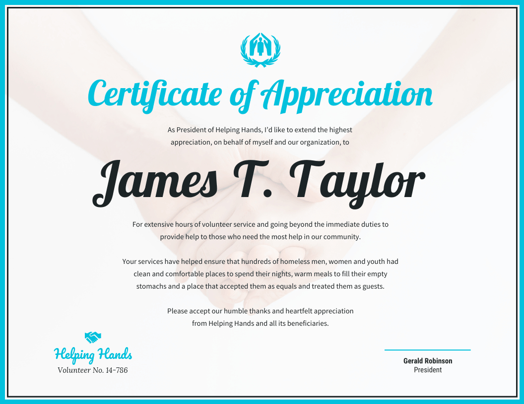 Sample Certificate Of Appreciation For Service Template With Long Service Certificate Template Sample
