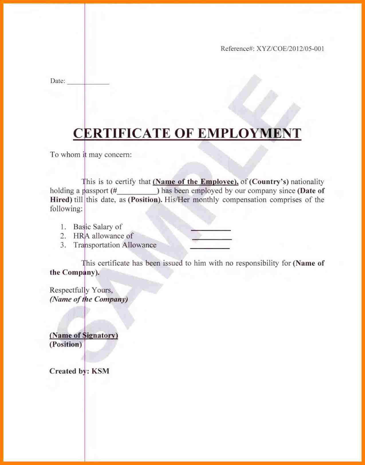 Sample Certification Employment Certificate Tugon Med Clinic With Template Of Certificate Of Employment