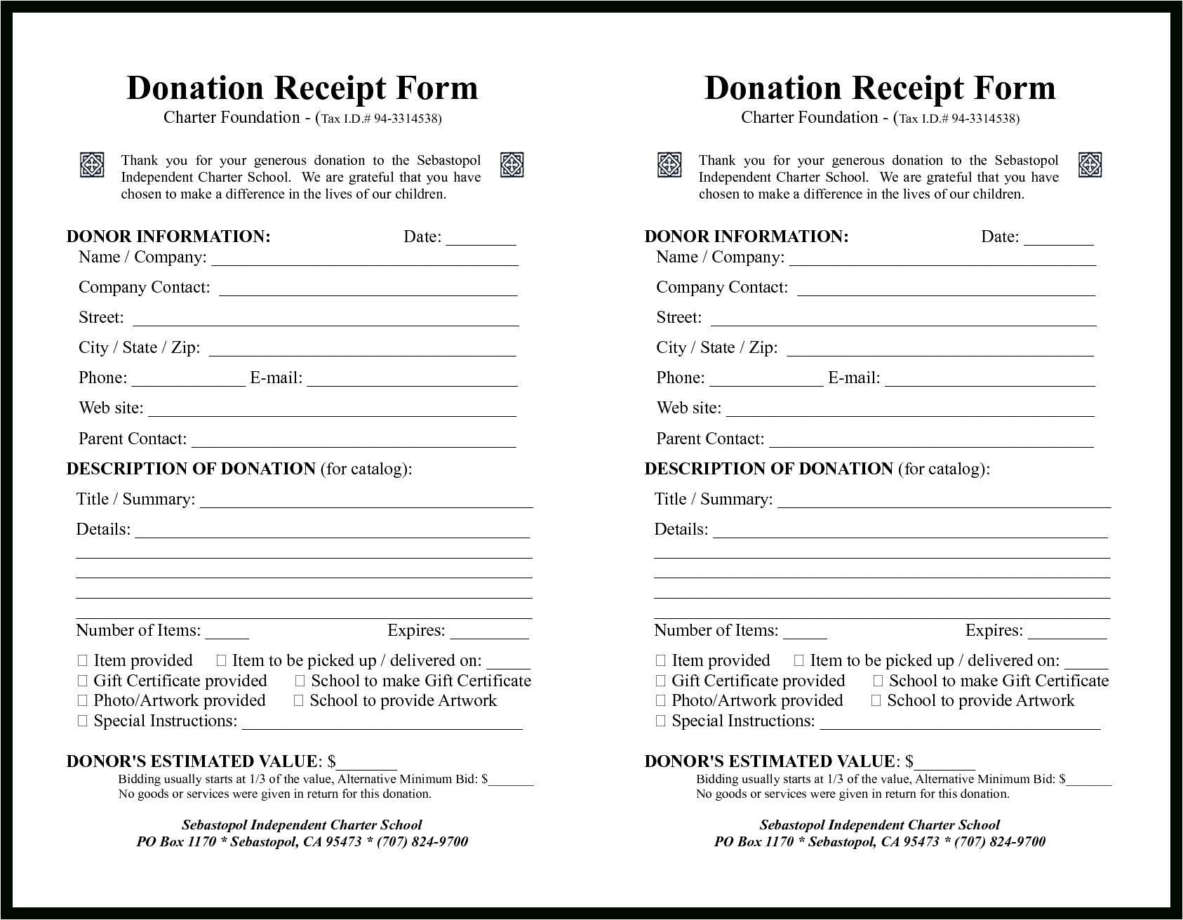 Sample Donation Forms Sale Contract Claim Template Letter Throughout Donation Report Template