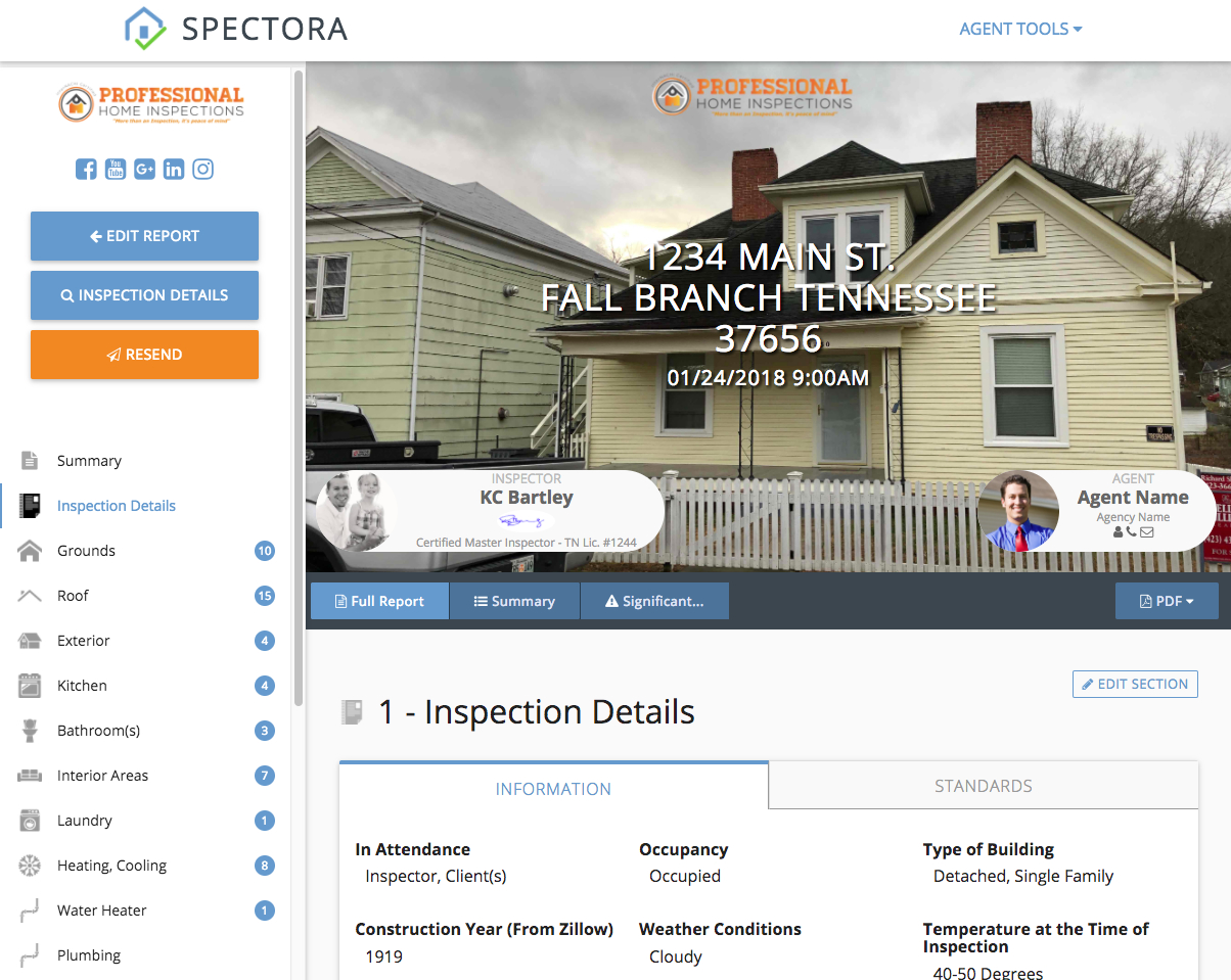 Sample Home Inspection Reports For Homebuyers | Spectora With Home Inspection Report Template Pdf