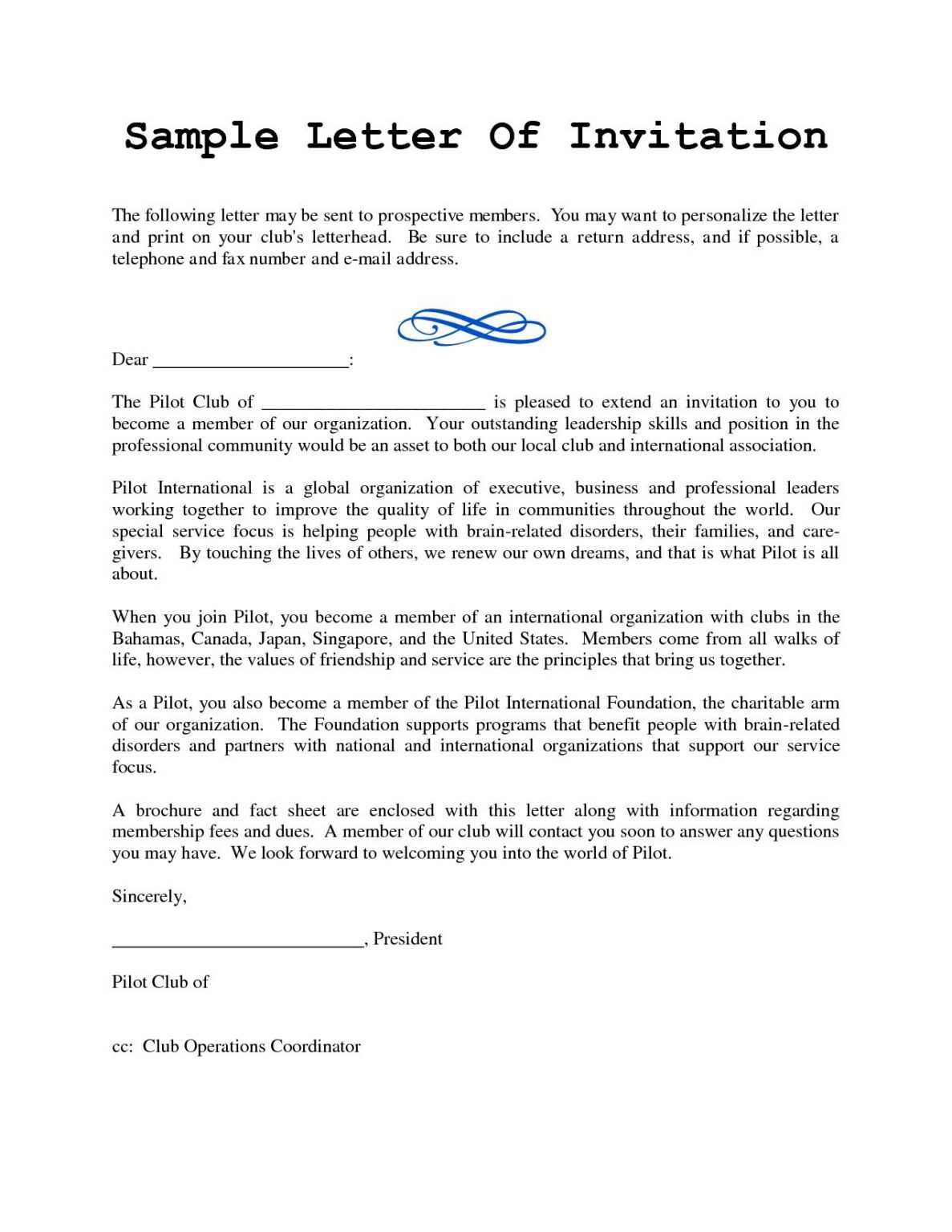 example of presentation invitation letter