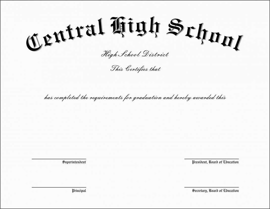 Sample Of School Graduation Certificate Fresh Ged Template In Ged Certificate Template Download