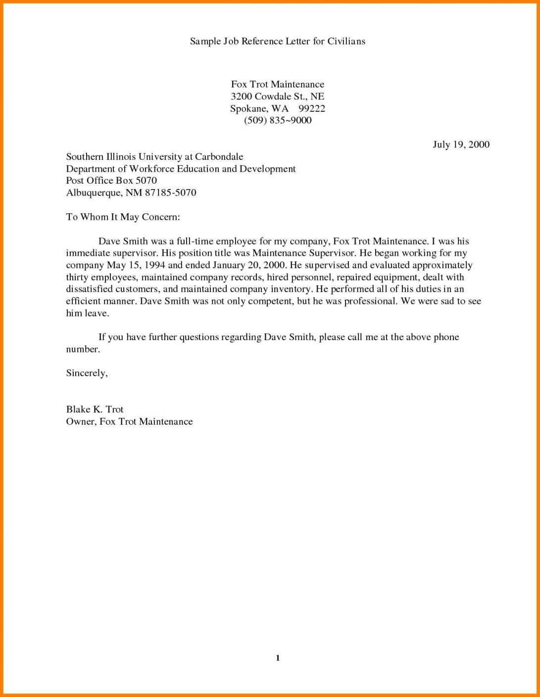 Sample Reference Letter For Employee Pdf Of Recommendation Within Referral Certificate Template