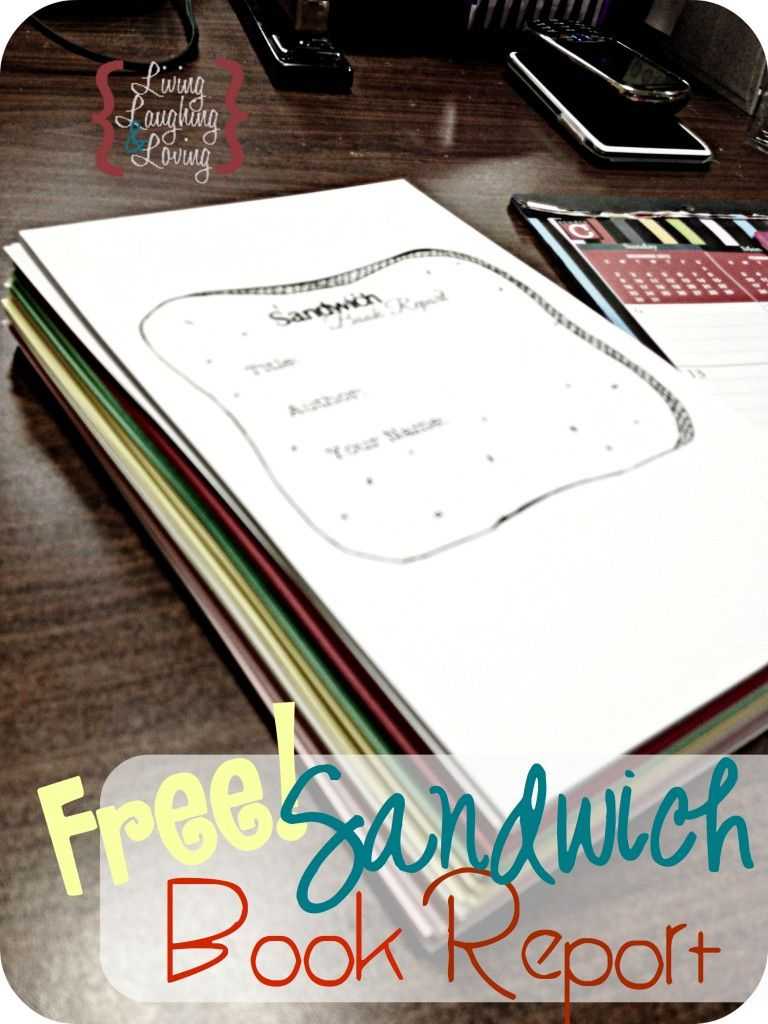 Sandwich Book Report" Template For A Book About A Famous Intended For Sandwich Book Report Printable Template