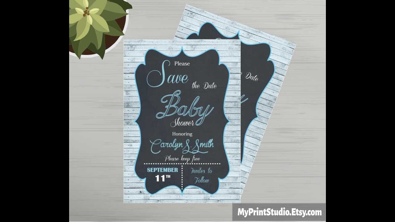 Save The Date Baby Shower Card Template Made In Ms Word In Save The Date Template Word