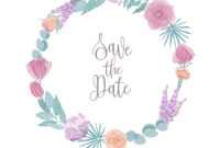 Save The Date Card Template Decorated With Round pertaining to Save The Date Cards Templates