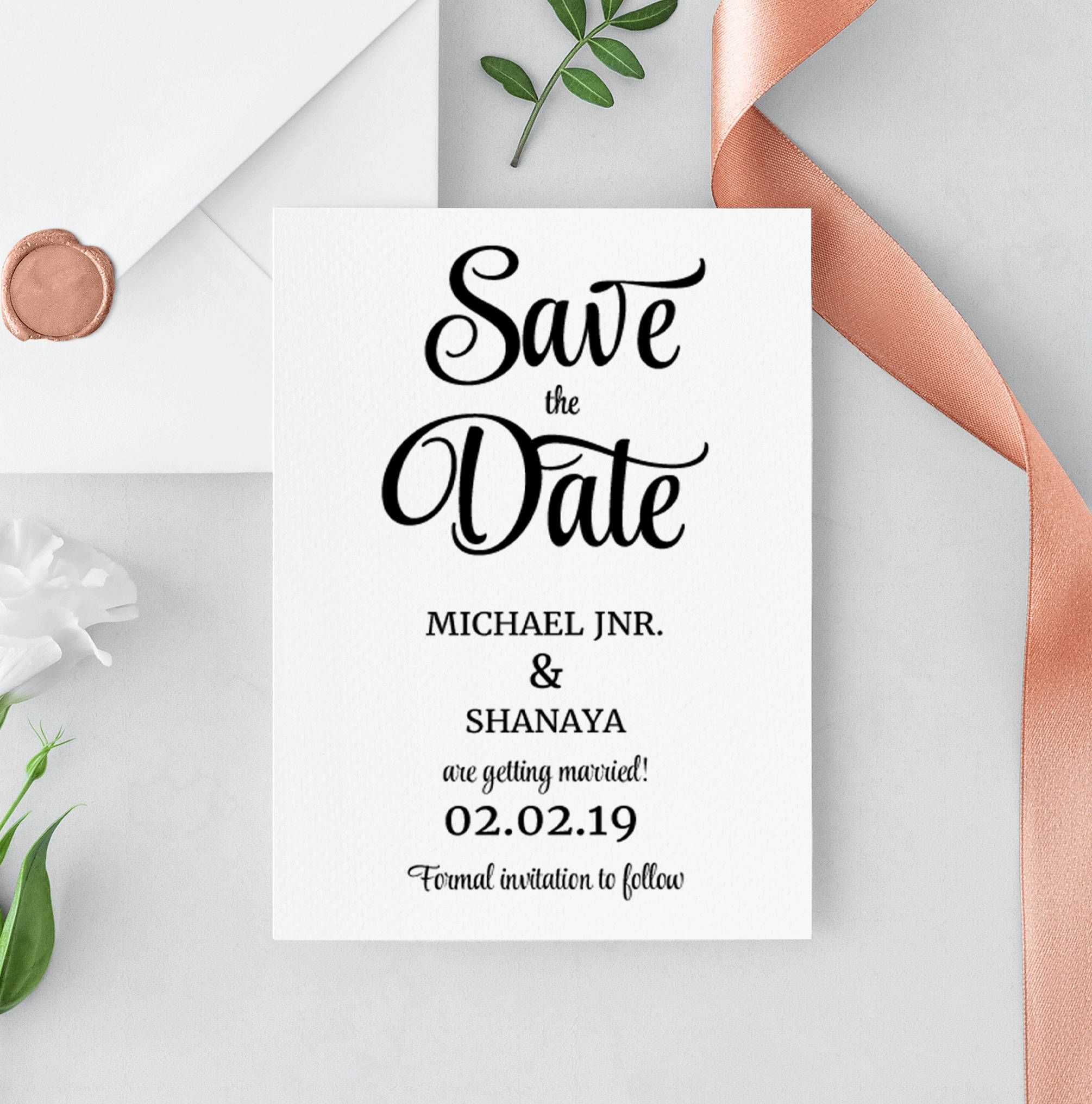 Save The Date Template, Save The Date Printable, Save The Intended For Save The Date Cards Templates