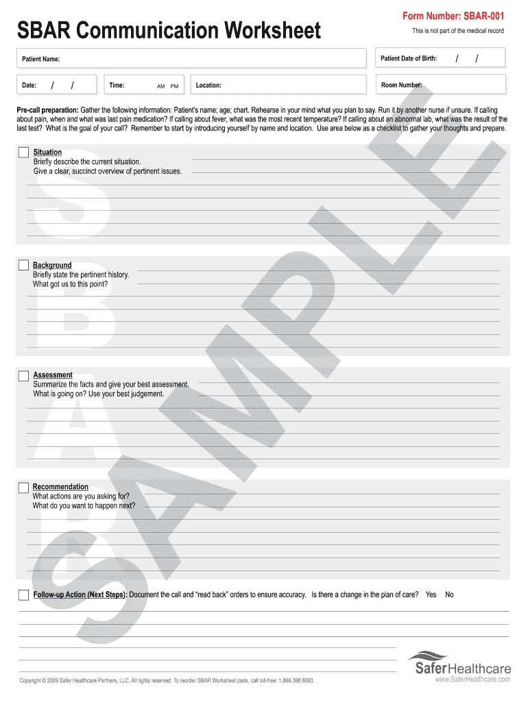 Sbar Template – Fill Online, Printable, Fillable, Blank Inside Sbar Template Word