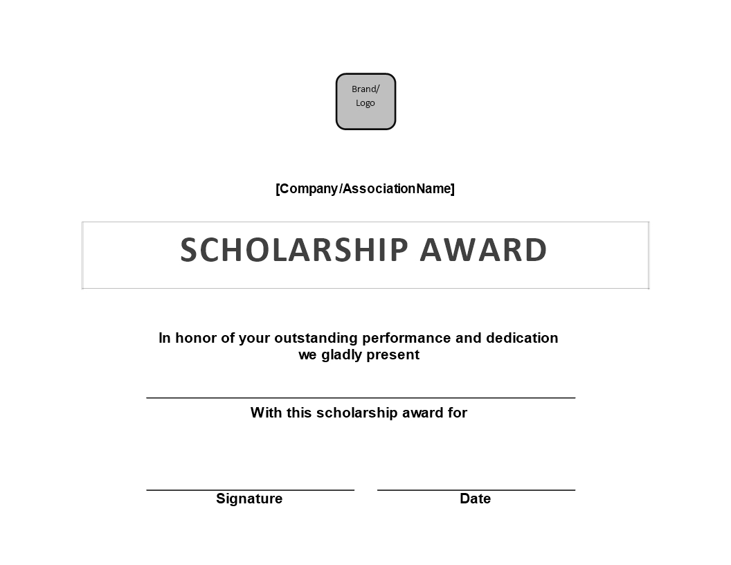 Scholarship Award Certificate | Templates At Intended For Scholarship Certificate Template