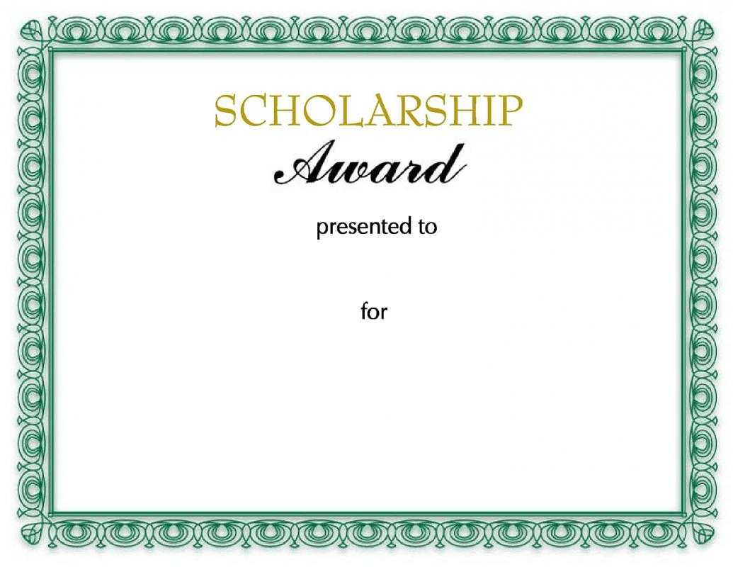 Scholarship Certificates Templates | Template Business Throughout Scholarship Certificate Template Word