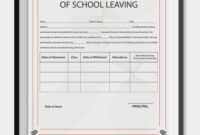 School Leaving Certificate Template | School Leaving regarding School Leaving Certificate Template