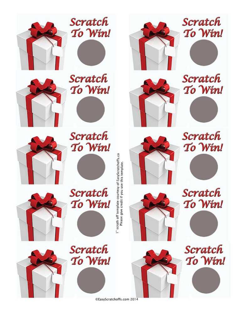 Scratch Off Card Templates