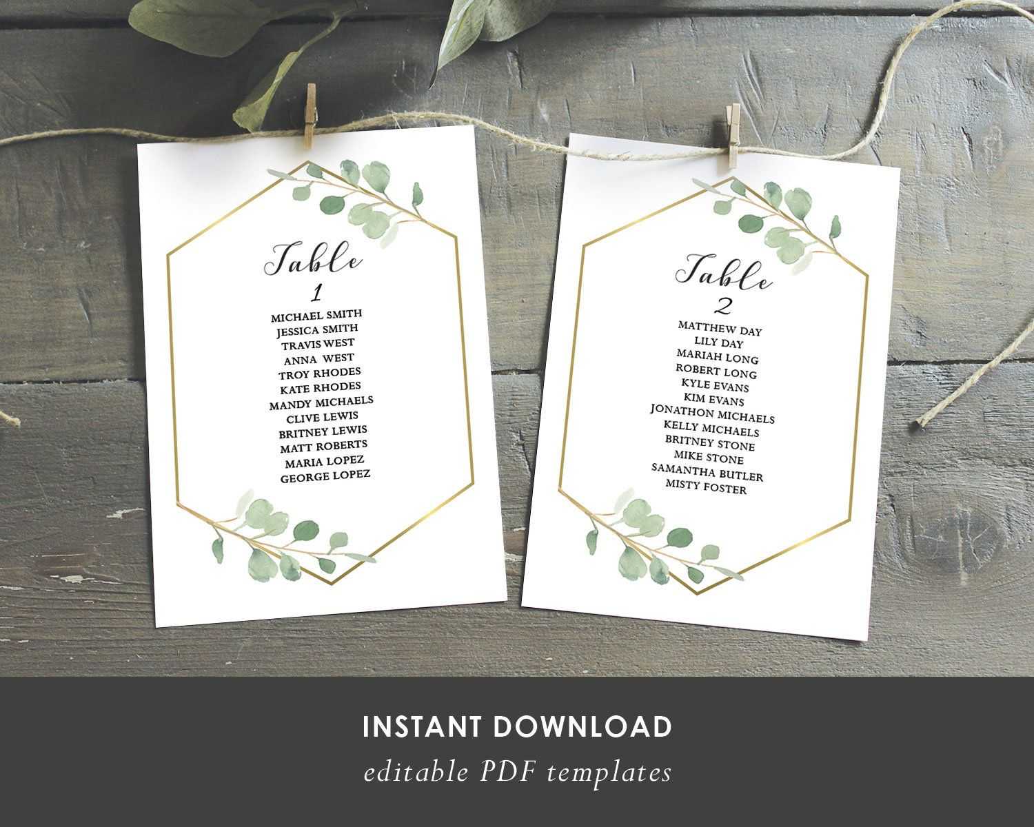 Seating Chart,greenery Wedding Seating Chart Template Regarding Michaels Place Card Template