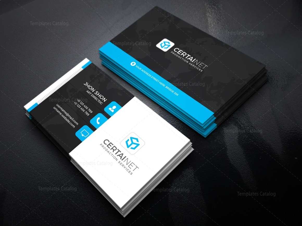 Security Company Corporate Business Card Template 000925 For Company Business Cards Templates