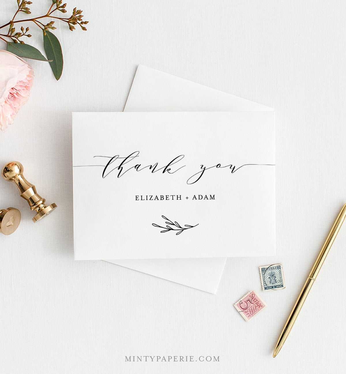 Self Editing Thank You Template, Folded Thank You Note Throughout Thank You Note Card Template