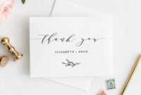 Self-Editing Thank You Template, Folded Thank You Note with regard to Thank You Note Cards Template