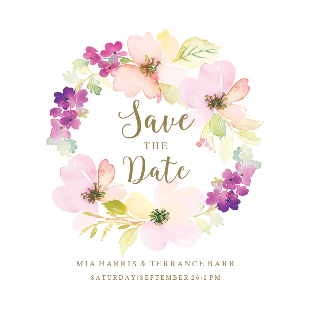 Sentimental Circle – Save The Date Card Template (Free In Save The Date Cards Templates