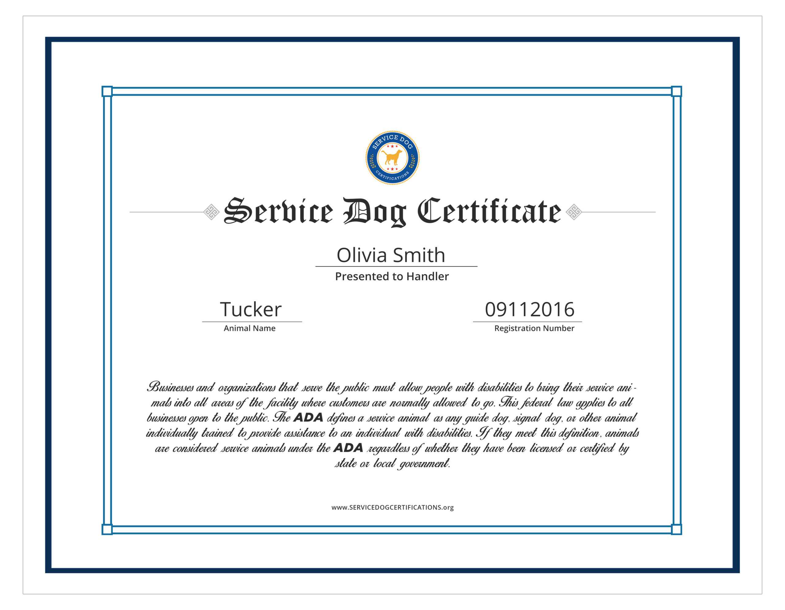 Service Dog Certificate Template Elegant Service Dog With Regard To Service Dog Certificate Template