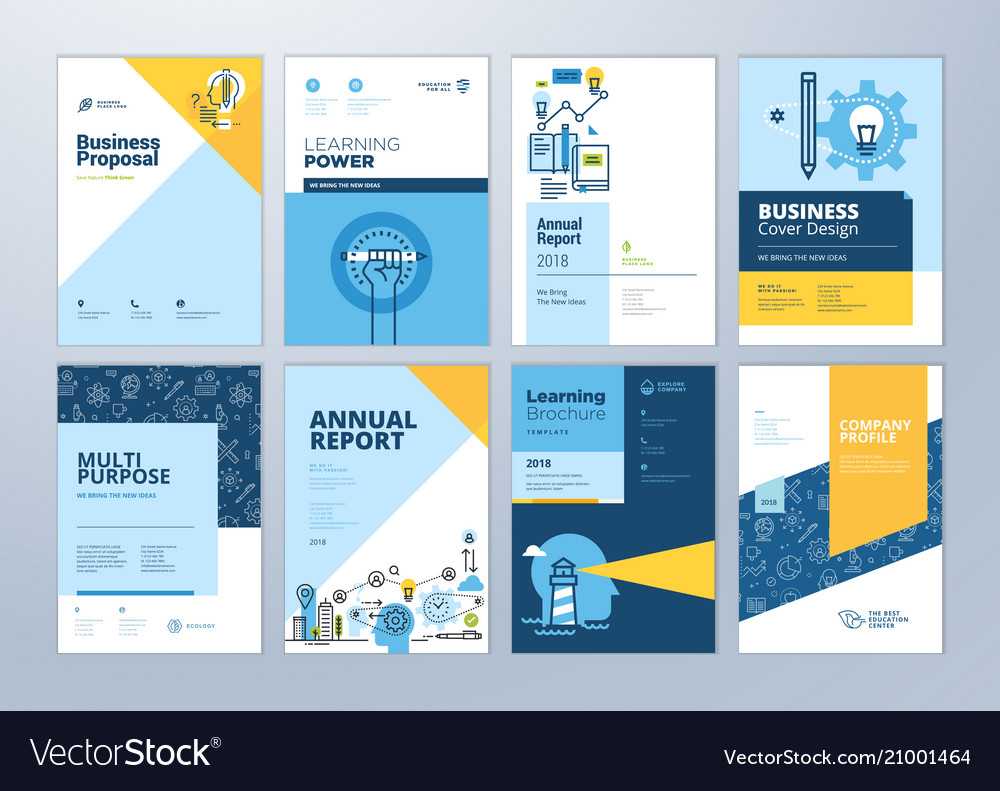 Set Of Brochure Design Templates Of Education Inside Brochure Design Templates For Education