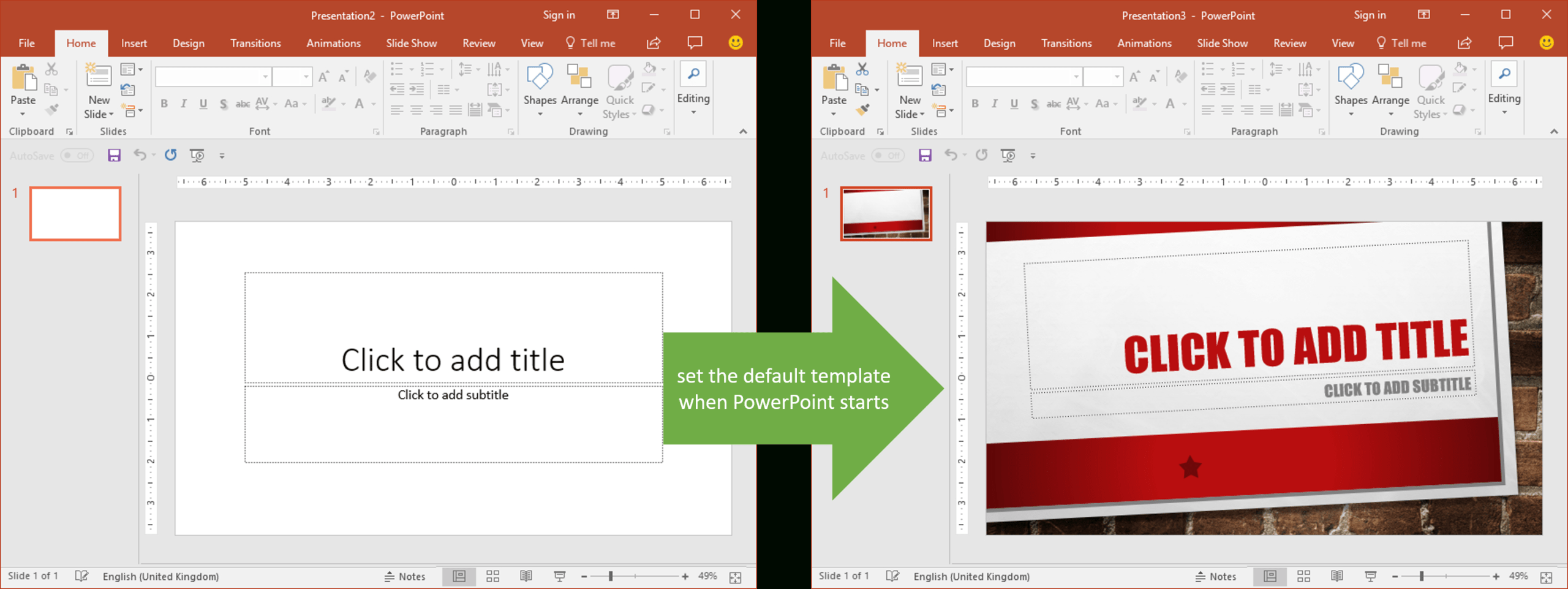 Set The Default Template When Powerpoint Starts | Youpresent With Save Powerpoint Template As Theme