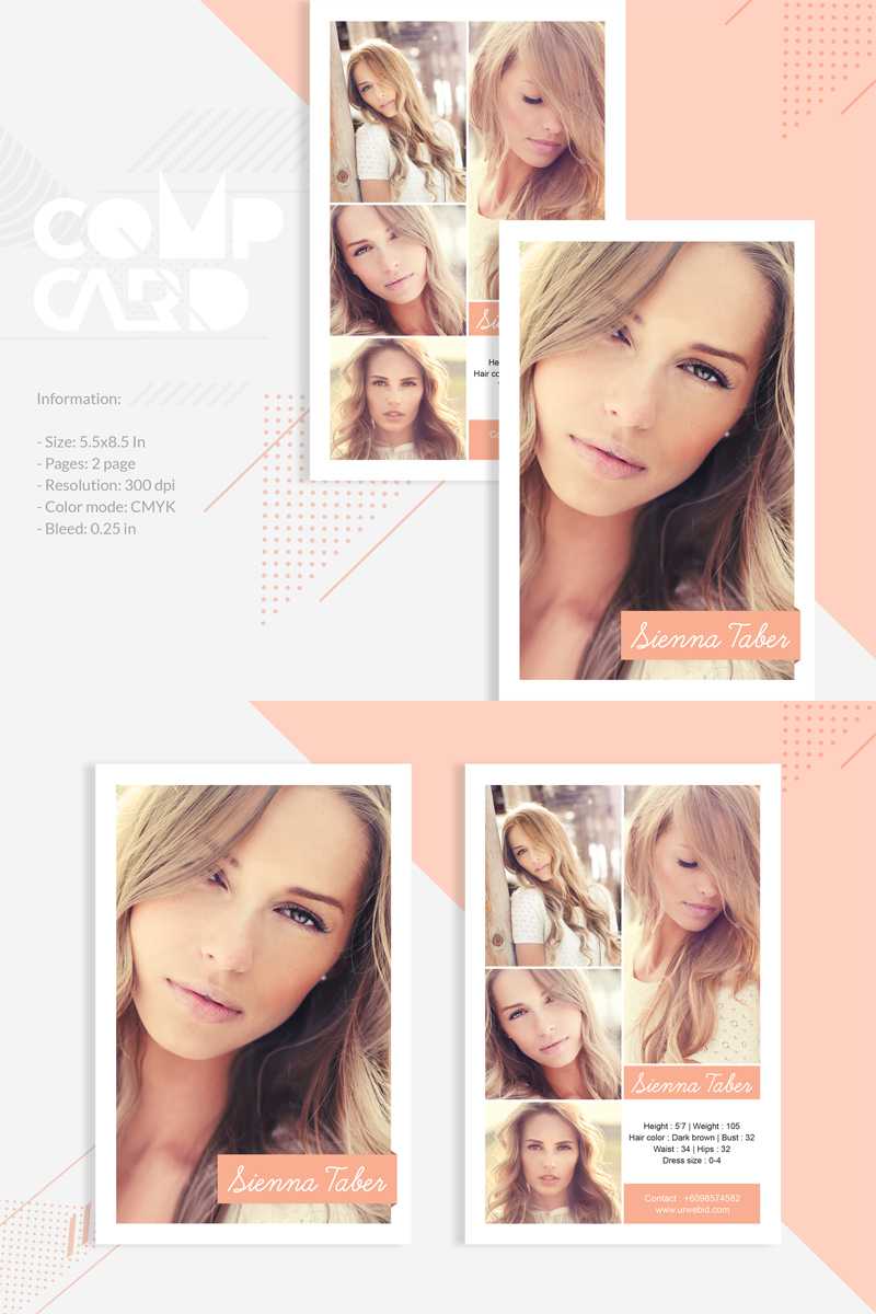 Sienna Taber – Modeling Comp Card Corporate Identity Template Regarding Comp Card Template Download