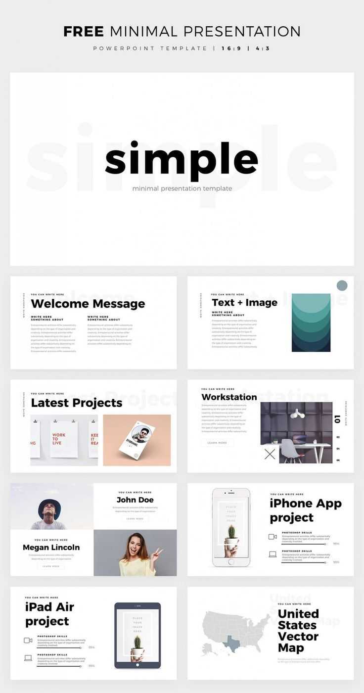 Simple And Clean Powerpoint Template – Free Ppt Theme In Biography Powerpoint Template