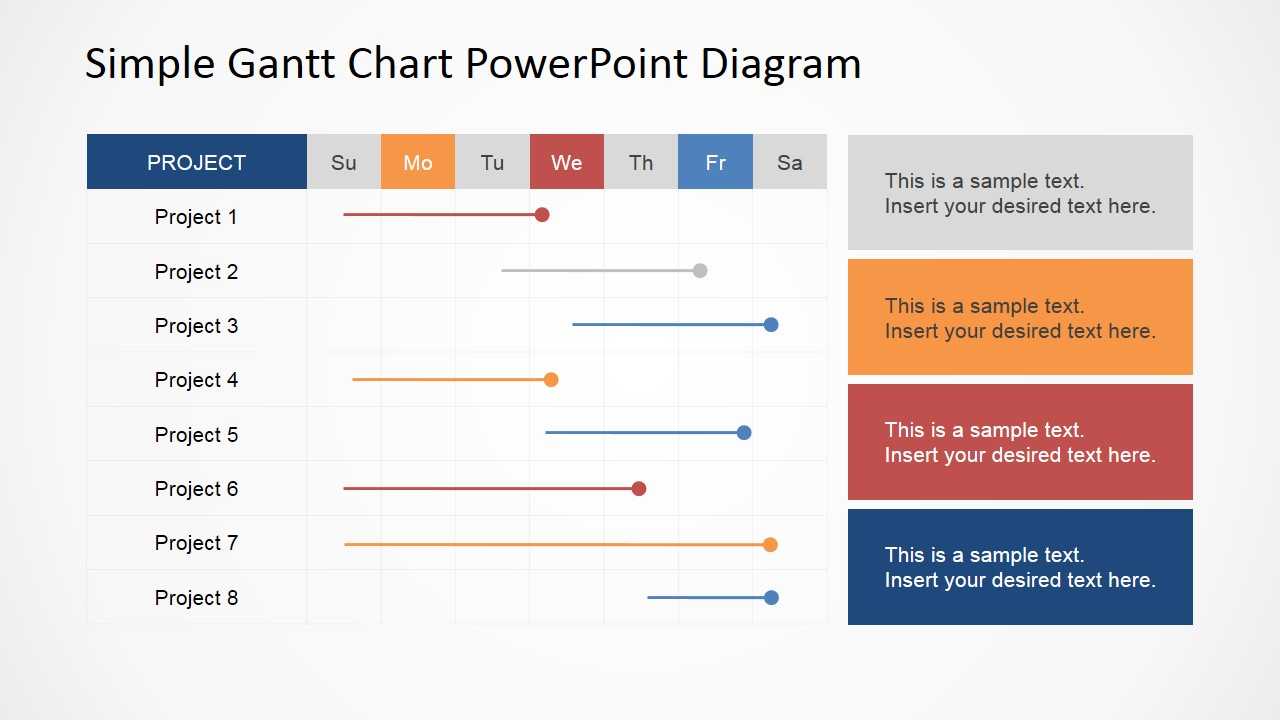 Simple Gantt Chart Powerpoint Diagram Pertaining To Project Schedule Template Powerpoint
