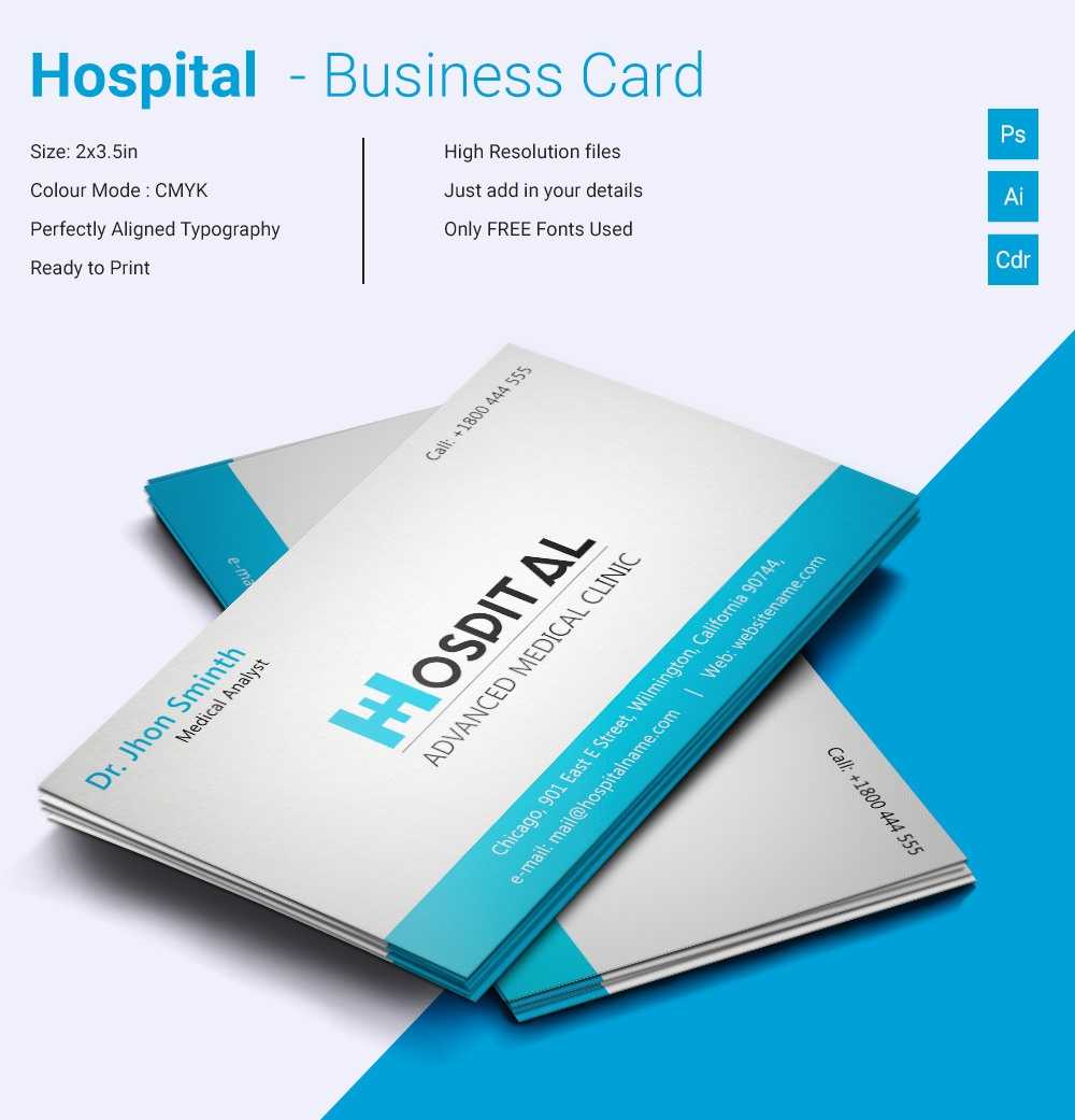 Simple Hospital Business Card Template | Free & Premium Pertaining To Template For Calling Card