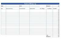 Simple Mileage Log - Free Mileage Log Template Download throughout Mileage Report Template